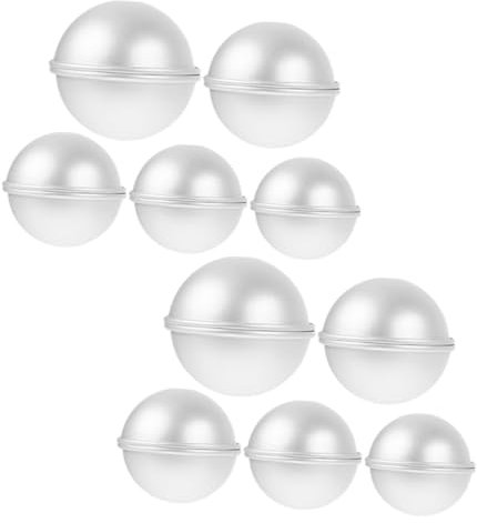 ASAKKURA 5paare Badekugelform Diy Kugel Bastelformen Herstellung Zubehör Aluminiumlegierung Antihaftbeschichtung Einfach Reinigen Formen Junge Mädchen