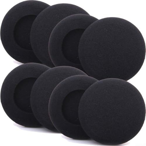 Schaumstoff-Ohrpolster für Kopfhörer, 1 Paar weiche Schaumstoff-Ohrpolster (5 cm)