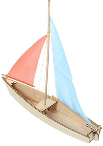 Supvox 1 Satz Holz Segelboot Bausatz für DIY zum Basteln Fördert Kreativität und Praktische Fähigkeiten für Wasserspielzeug für Drinnen und Draußen Zufällige Farbe