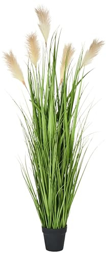 Kunstpflanze mit Topf 130 cm grün künstliche Pflanze Pampas Grass