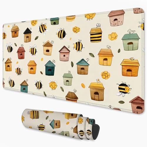 Mauspad Karikatur Mousepad xxl 700x300 mm, Schreibtischunterlage Vernähte Kanten für Büro mit Rutschfeste Gummibasis und Wasserdicht Oberfläche, Gaming Mouse Pad Tier für PC, MacBook, Laptop 3Y-365