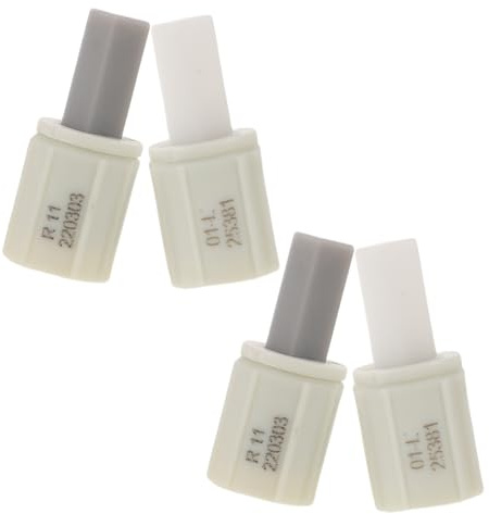SOPOTUTU 4 Amortiguadores para Asiento De Inodoro con Bisagra De Cierre Y Conectores Kit De Repuesto Plástico para Tapa De WC Compatible Universal para Uso En Baño