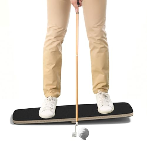 Tasofac Golf Swing Pressure Board, Golf Swing Trainer, 75 x 30cm Golf Pressure Plate, Weight Capacity 150kg, Weight Shift Balance Board for Children Adults and Beginner
