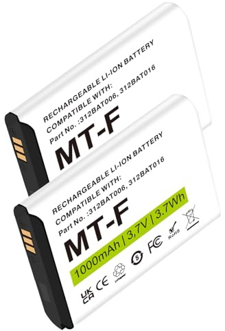 YISHDA 1000mAh Ersatzakku für AVM Fritz!Fon C5/C4/M2, Kompatibel mit 312BAT006/312BAT016/312BAT006CS-FVM446CL, Verbesserter Li-Ionen Akku für Fritzfon Telefon (2 Stück)