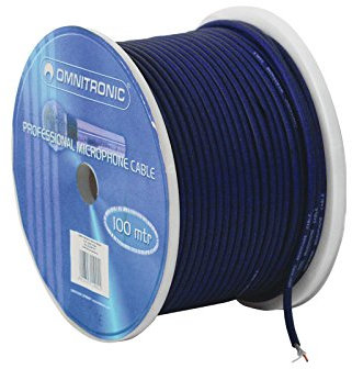 Omnitronic 30300757 - Cable de micrófono de 2 x 0,22, 100 m, Bl
