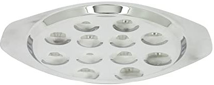LOT DE 6 PLATS À ESCARGOTS 12 TROUS EN INOX