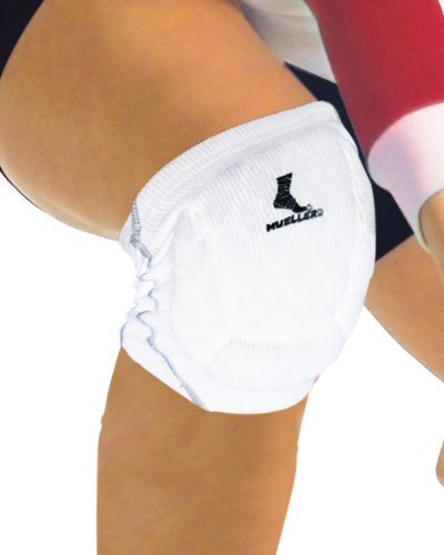 Mueller 5221-3 Diamant-Volleyball-Knieschutz im spezial Design, 1Paar, L, weiß