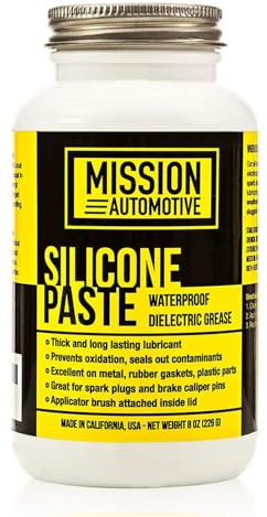Mission Automotive Silicone Dielectric Grease Paste - 8 Oz Dielectric Grease for Electrical Connectors and Spark Plug Protection - Waterproof Clear Silicone Paste Automotive Greases and Lubricants