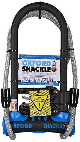 Oxford Shackle 14 Duo U-Lock - Blue, 320 mm x 177 mm