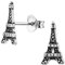 EYS JEWELRY Ohrstecker Damen Eiffelturm Paris Frankreich 925 Sterling Silber oxidiert Damen-Ohrringe