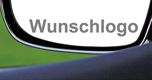 myrockshirt 2 x Wunschlogo Wunschname Spiegelaufkleber aus Milchglasfolie, Aufkleber aus Frost Folie,