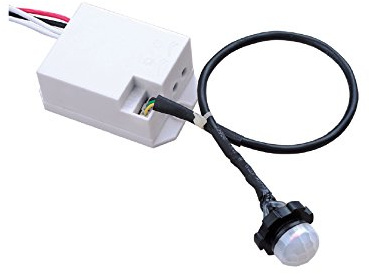 ENERGMIX Mini Klein Einbau Bewegungsmelder 360° Sensor Infrarot mit Dämmerungsregler für Innenbereich - 360° Arbeitsfeld - bis 6m - LED geeignet