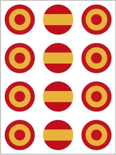 Artimagen - Pegatina Círculo Diana-Bandera-Diana España ø 12 mm/ud. - 12uds.