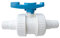 alfa-pool Kugelhahn PVC Weiss Anschluss 2 Schlauchtüllen reduziert 38mm und 32mm für Schwimm- und Teichanlagen