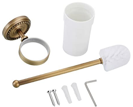 LOVIVER Bad WC Bürstengarnitur Mit Antiker Messing Wandhalterung