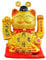 Xizhi Winkekatze, goldene Winkekatze aus Keramik, Glücksbringer, Feng Shui, Dekoration, 22,9 cm