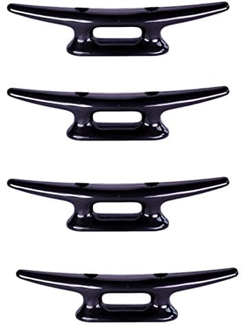 NA 4 Pcs Nylon Closed Base Cleat Rope Cleat Boat Mooring Dock Deck Rope Cleat Canoe Dinghy Accessories Compatible with Marine Yacht(Only Contain Cleats)