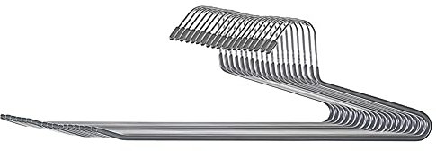 Hosenbügel Aus Metall, Rutschhemmend Beschichtet, Kleiderbügel mit Rutschfestem PVC Hosenstange 36cm Lang Metallbügel Schalbügel, Ø 5 mm, für Schals Jeans Kleidung Hosen Handtücher,Grau,(20 Stück)