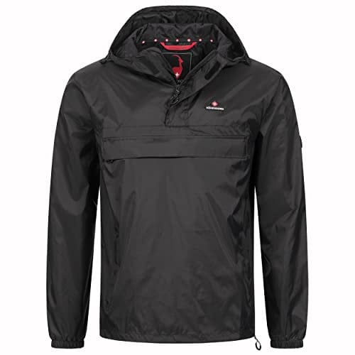 Höhenhorn Lepon Anorak Veste coupe-vent pour homme avec poche poitrine Taille S à 3XL, Noir , M