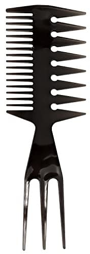 Hair Pick Comb 3 In 1 Fish Tail Bone Shape Professional Perfect for Creating Lines, Crew Cut, Slicked-Back, Undercut, Mohawk, Faux Hawk, Bowl Cut, Rat Tail Comb Over, Quiff, Mop-Top, Spiky Hair