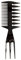 Hair Pick Comb 3 In 1 Fish Tail Bone Shape Professional Perfect for Creating Lines, Crew Cut, Slicked-Back, Undercut, Mohawk, Faux Hawk, Bowl Cut, Rat Tail Comb Over, Quiff, Mop-Top, Spiky Hair