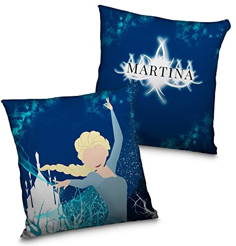 LolaPix ELSA-Kissen. Personalisiertes Kissen. Disney-Kissen. Personalisiert mit Namen. Beide Gesichter. Verschiedene Größen und Ausführungen. Frozen