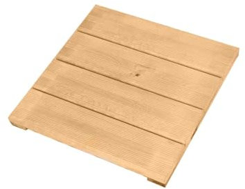 JARDIN202 - Tarima de madera de pino | Baldosa de madera para exterior y ducha | Protección Autoclave Nivel 3 | 50x50cm / 28mm (15 unidades)