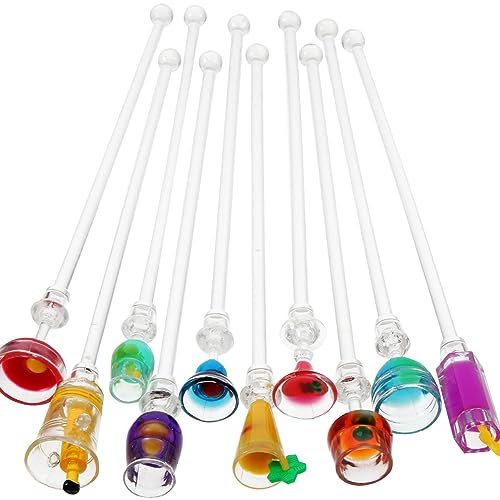 YARNOW Mélangeur Cocktail en Acrylique, 23 cm, avec Accessoires Miniatures Colorés, Couleur Aléatoire, Idéal pour Bars, Restaurants Et Fêtes