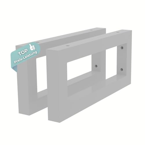 HAGO24 Wandhalterung Regal 2er Set in weiß I 350x150mm I hochwertige DIY Regalhalterung I Waschtisch Halterung aus Stahl I Wandregal Halterung zur individuellen Gestaltung I robuste Regalträger