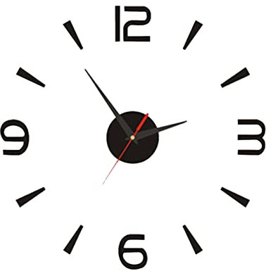 Reloj de Pared 3D DIY, Reloj de Pared de Acrílico sin Marco Decoración Moderna y Silenciosa para el Hogar Sala de Estar Dormitorio Oficina Hotel Cafetería Bar