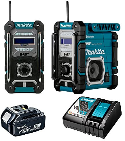 Baustellenradio 7,2-18V Li-Ion + 1x Ladegerät DC18RC + 1x BL1830B