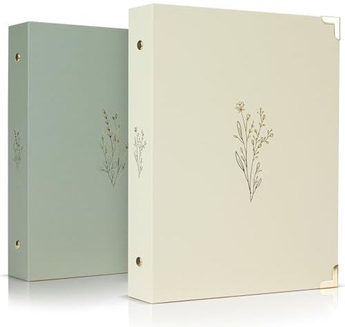 Aesthetic 6 Ring A5 Binder Set of 2 - The Perfect 1 Inch Planner Binder for Journaling or Collections - Refillable Notebook Binder with Pocket