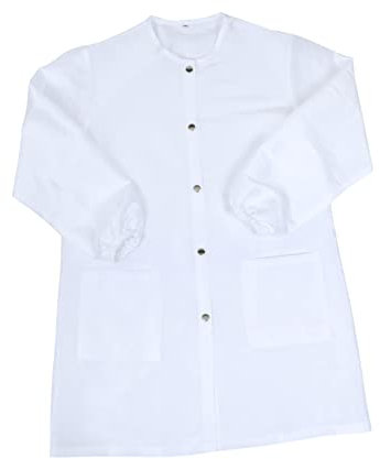 ABOOFAN Hair Cutting Collar Apron White Salon Apron Long Sleeve Hair Salon Working Clothes