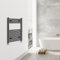 SKY BATHROOM 800x600mm(HxW) Matte Black Straight Central Heating Towel Rail Heating Towel Radiator