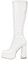 MissHeel Stivale con tacco lungo, con tacco alto, punta quatica, colore nero, bianco, 42 EU