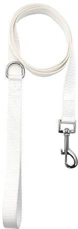 Croci Ceremony Dog Leash, Shiny White, for Weddings, Elegant, Metal Details, 150 x 2 cm
