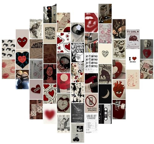 50 Stück Downtown Girl Room Decor Ästhetische Poster, Retro Downtown Girl Ästhetisches Collage-Set, Y2K Wandkunstdrucke, Kokette, Wandcollage-Set, Bilder, Retro-Mode, Rockstar-Poster, Drucke, Vintage,