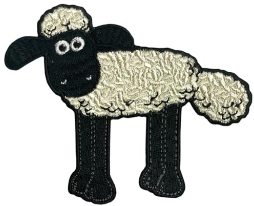 Pawprint Family Shaun stehender Aufnäher zum Aufnähen, offizielles Lizenzprodukt von Shaun das Schaf