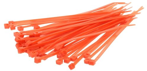 100 Stück Kalitec Kabelbinder Orange 100mm x 2,5mm I Kabelbinder uv-beständig I orange Kabelbinder I Kabelbinder Set orange I 100 mm lange Kabelbinder I 9 kg Zugfestigkeit