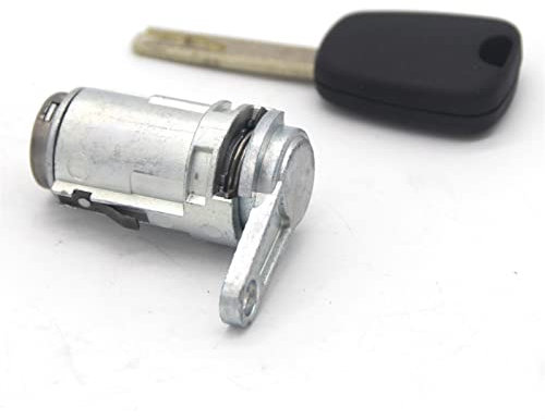 JIMYRA Barillet DE Serrure DE Porte Gauche avec Une CLÉ sans RAINURE, for Peugeot, 307 Serrure de Porte Avant de Voiture