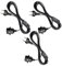 Y.W.Licht E27 Lampenfassung Kit mit Schalter Stecker 4M Kabel E27 Lampensockel mit Schraubring Schwarz DIY Fassung für Lampenaufhängung, Pendelleuchte, Deckenlampe in Küche und Zimmer (3 Stück)