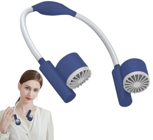 Ventilador de cuello manos libres,Ventilador de cuello recargable,Cuello de aire acondicionado personal | Aire acondicionado para el cuello de 3 velocidades, ventilador de cuello súper silencioso, ven