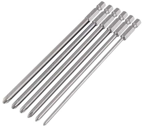 6 Stück Lang Schraubendreher, Torx Schraubendreher Set 1/4 Magnetisch Sternenkopf Schraubenziehe Set 150mm, Bitsatz 1/4 Zoll, für Manuelle Elektrische Schraubendreher