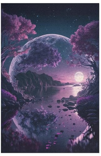 Holzpuzzle Kirschbaum, japanische Kunst Puzzle 1000 Teile Erwachsene Klassische Pädagogisches Spielzeug Kinder Lernspiel Herausforderndes Puzzles Raumdekoration Detailreiches Geschenk 78×53cm