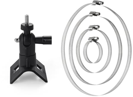 Laroal Camera Pole Mounting Bracket Camera Mount Wall Mount Camera Pole Mount With 4 Adjustable Hose Clamps, Universal Mast Mount