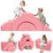 MeMoreCool Kindersofa Spielsofa, Modulares Schaumstoff Bausteine, Baby-Schlafsofa zum Klettern und Krabbeln, Softbausteine für Kinderzimmer oder Spielzimmer, Mini Sofa mit Rutsche und Treppe, Pink