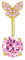 Gojewen Piercing Ombelico Rosa Farfalla Piercing Ombelico 10mm Acciaio Chirurgico Oro Piercing Ombelico Gioiello per Donna 14G