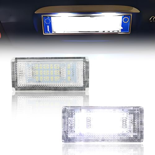 GSOWO 2 Stücke LED Kennzeichenbeleuchtung für Mini Cooper R50 2001-2006 R52 Cabrio R53, [Langlebig & Effizient] Hochwertige Canbus Fehlerfrei 18 SMD Nummernschildbeleuchtung