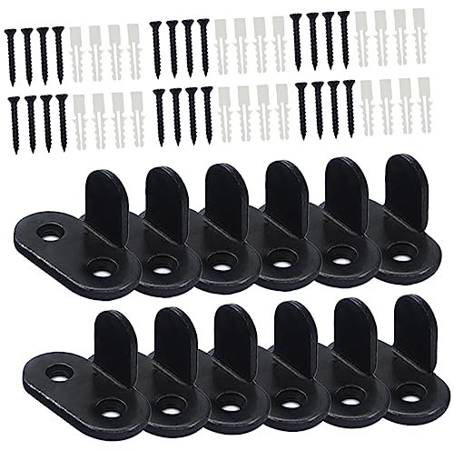 HOMSFOU 12pièces Guides Pour Coulissantes Rail De Porte Barn Acier Avec Vis Inférieurs Fixation Au Sol
