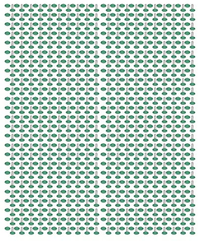 Rivet in pelle Strong Metal Double Cover Iron Iron Tondo Kit elettroplato decorativo per artigianato in pelle (Verde)